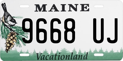 ME license plate 9668UJ