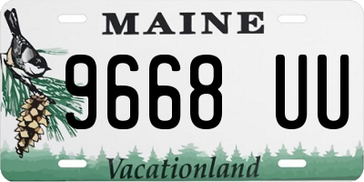 ME license plate 9668UU