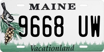 ME license plate 9668UW