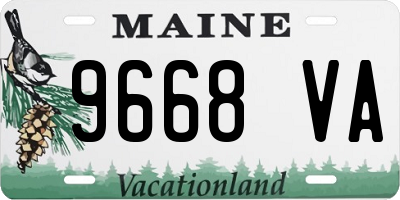 ME license plate 9668VA