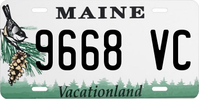 ME license plate 9668VC