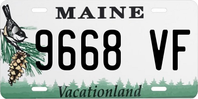ME license plate 9668VF