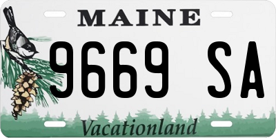 ME license plate 9669SA