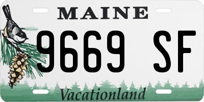 ME license plate 9669SF