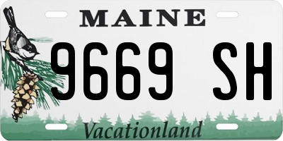 ME license plate 9669SH
