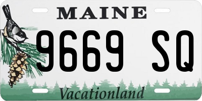 ME license plate 9669SQ