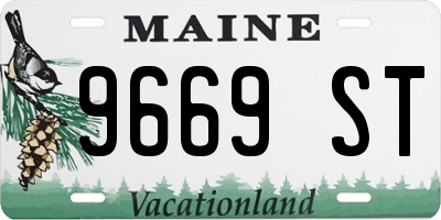 ME license plate 9669ST