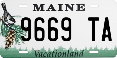 ME license plate 9669TA