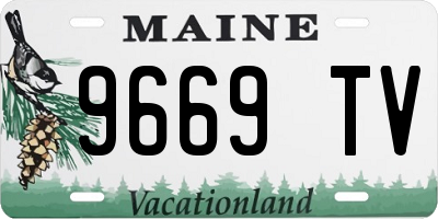 ME license plate 9669TV