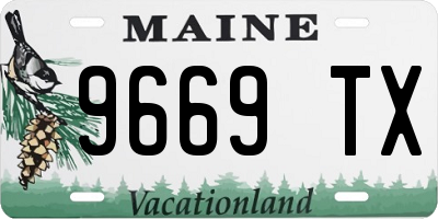 ME license plate 9669TX