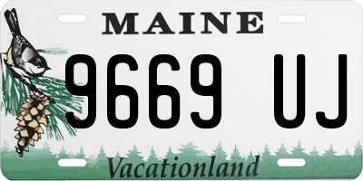 ME license plate 9669UJ