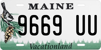 ME license plate 9669UU