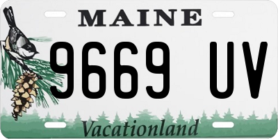 ME license plate 9669UV