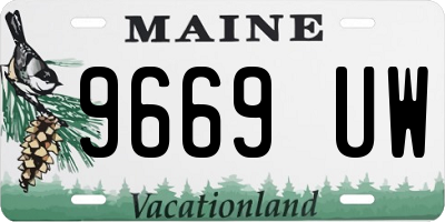 ME license plate 9669UW