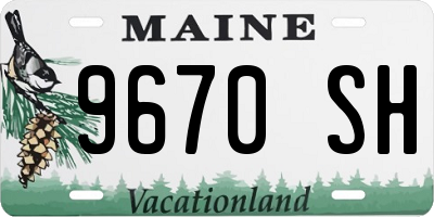 ME license plate 9670SH
