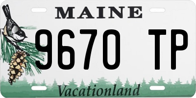ME license plate 9670TP