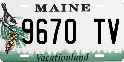 ME license plate 9670TV