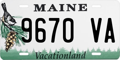 ME license plate 9670VA