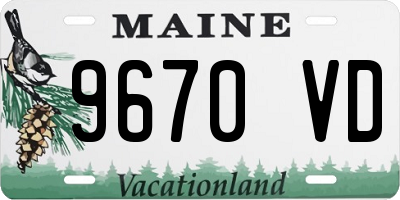 ME license plate 9670VD