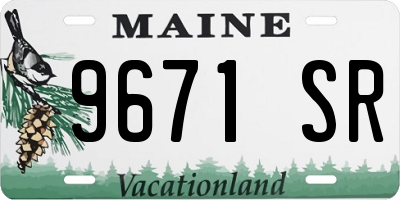 ME license plate 9671SR