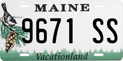 ME license plate 9671SS