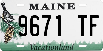 ME license plate 9671TF