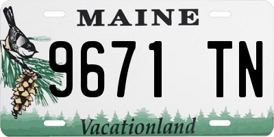 ME license plate 9671TN