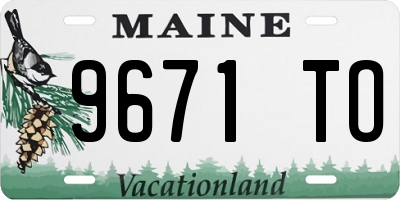 ME license plate 9671TO