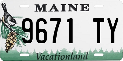 ME license plate 9671TY