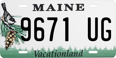 ME license plate 9671UG