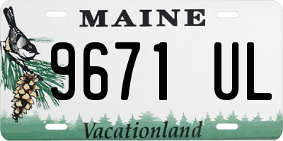 ME license plate 9671UL