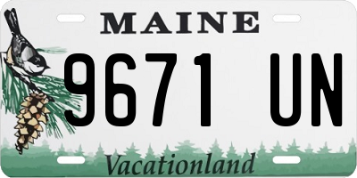 ME license plate 9671UN