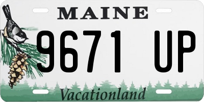ME license plate 9671UP