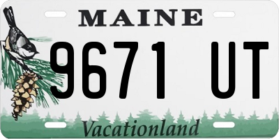 ME license plate 9671UT