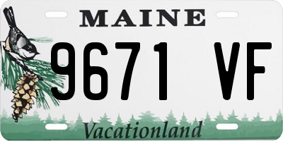 ME license plate 9671VF