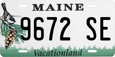 ME license plate 9672SE