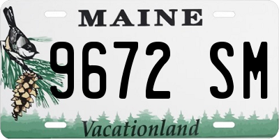ME license plate 9672SM