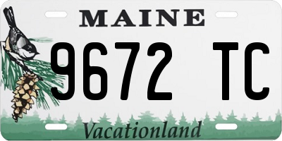 ME license plate 9672TC