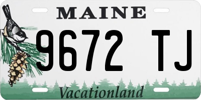 ME license plate 9672TJ