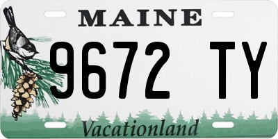 ME license plate 9672TY