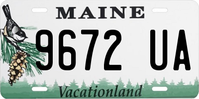 ME license plate 9672UA