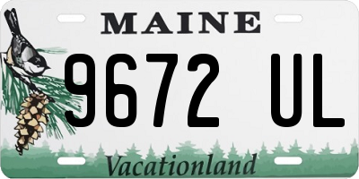 ME license plate 9672UL