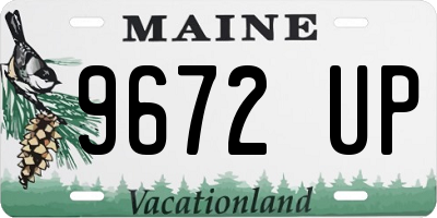 ME license plate 9672UP