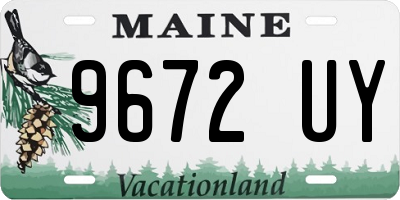 ME license plate 9672UY