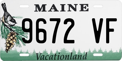 ME license plate 9672VF