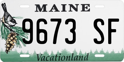 ME license plate 9673SF