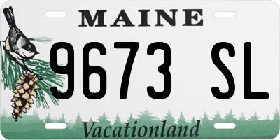 ME license plate 9673SL