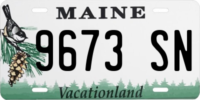 ME license plate 9673SN