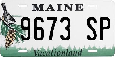ME license plate 9673SP