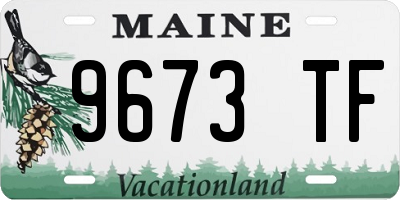 ME license plate 9673TF